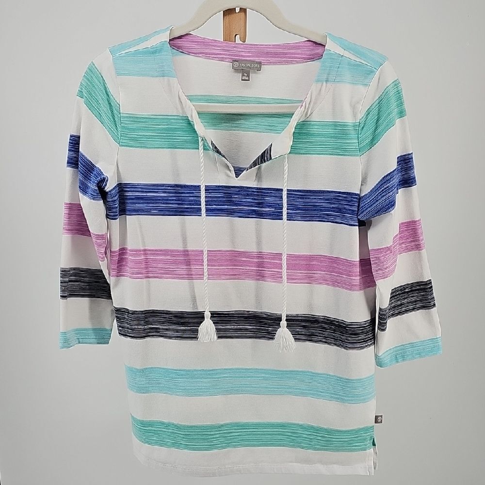TALBOTS Multicolor Blouse SIZE SP MEADUREMENTS ON PICS 100100 beach, outdoor